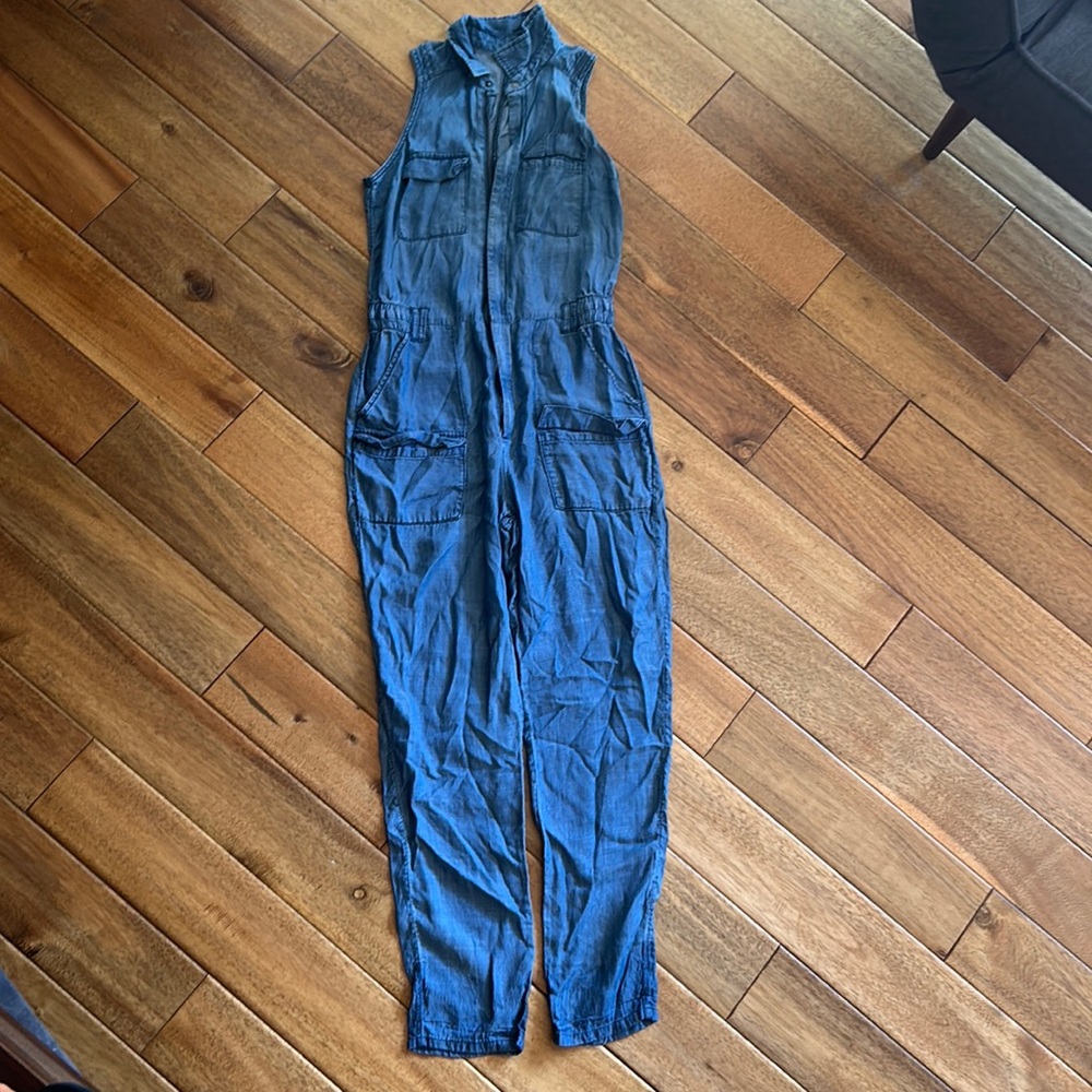 Abercrombie & Fitch Blue Denim Jumpsuit